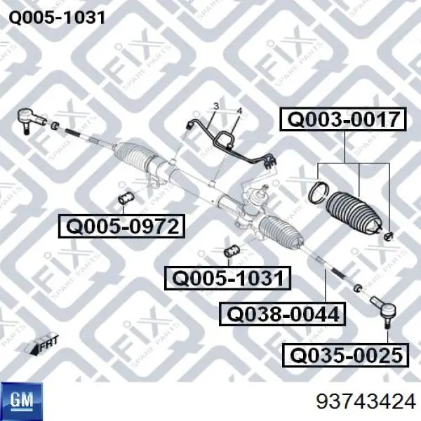 Bucha de fixação esquerda da cremalheira da direção General Motors 93743424 preço, a partir de 7,15 USD