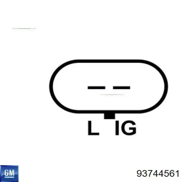 93744561 General Motors Relê-regulador do gerador (relê de carregamento)