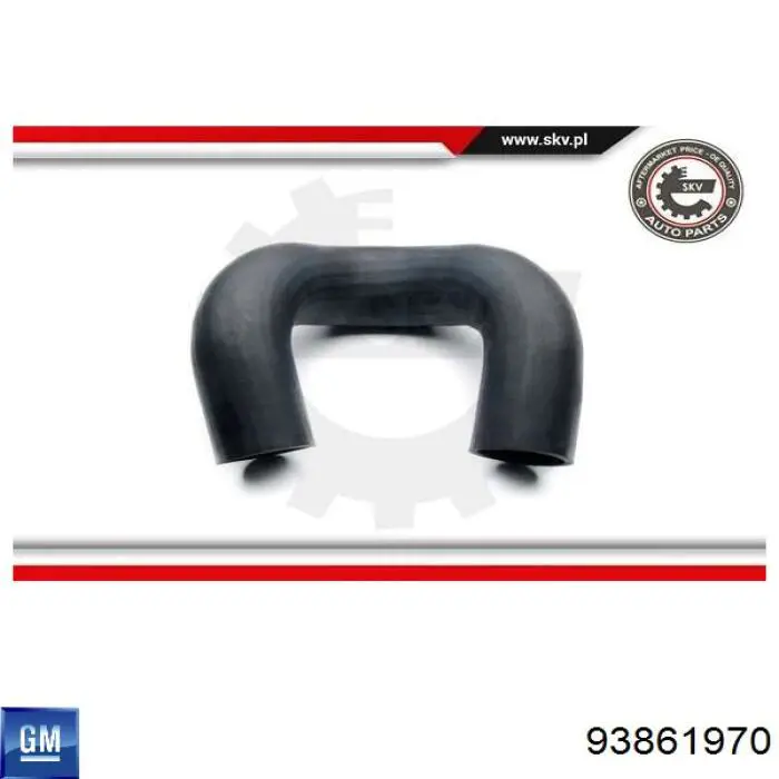93861970 General Motors Mangueira (cano derivado) de intercooler
