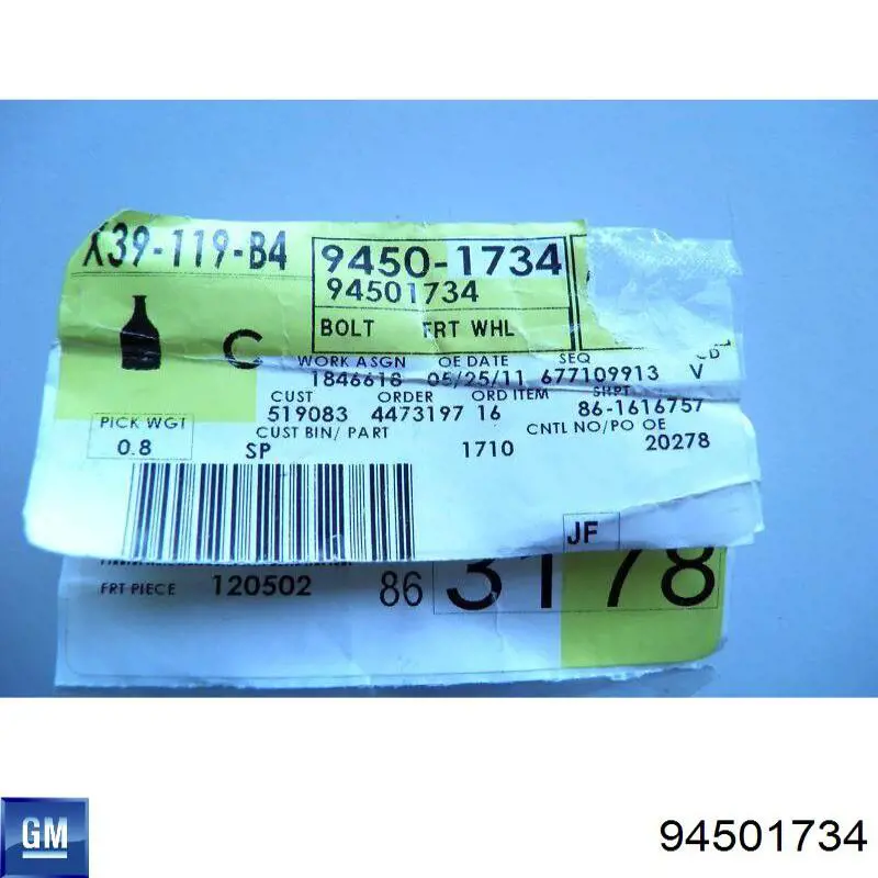 Prego de roda dianteiro General Motors 94501734 preço, a partir de 3,17 USD
