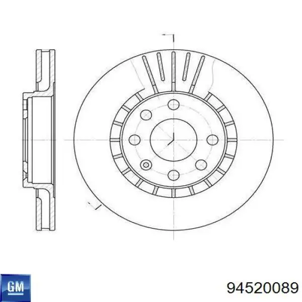 94520089 General Motors Parafuso do freio de disco