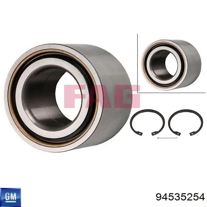 Rolamento de cubo dianteiro General Motors 94535254 preço, a partir de 34,25 USD