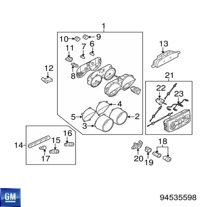 Lâmpada General Motors 94535598 preço, a partir de 2,81 USD