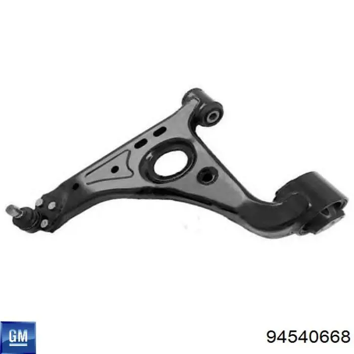 94540668 General Motors Braço oscilante inferior esquerdo de suspensão dianteira