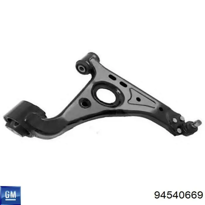 94540669 General Motors Braço oscilante inferior direito de suspensão dianteira