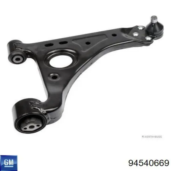 Braço oscilante inferior direito de suspensão dianteira General Motors 94540669 preço, a partir de 66,46 USD