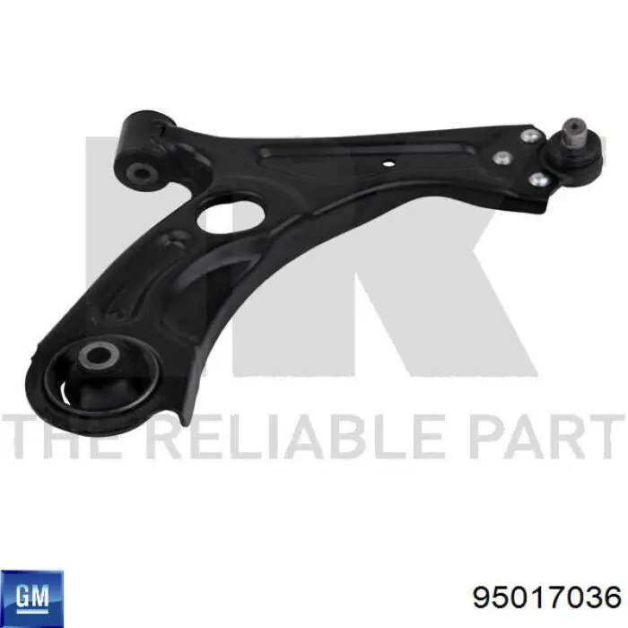 95017036 General Motors Braço oscilante inferior direito de suspensão dianteira