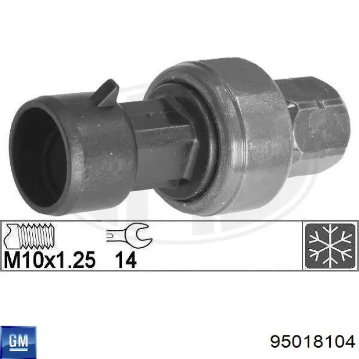 95018104 General Motors Sensor de pressão absoluta de aparelho de ar condicionado