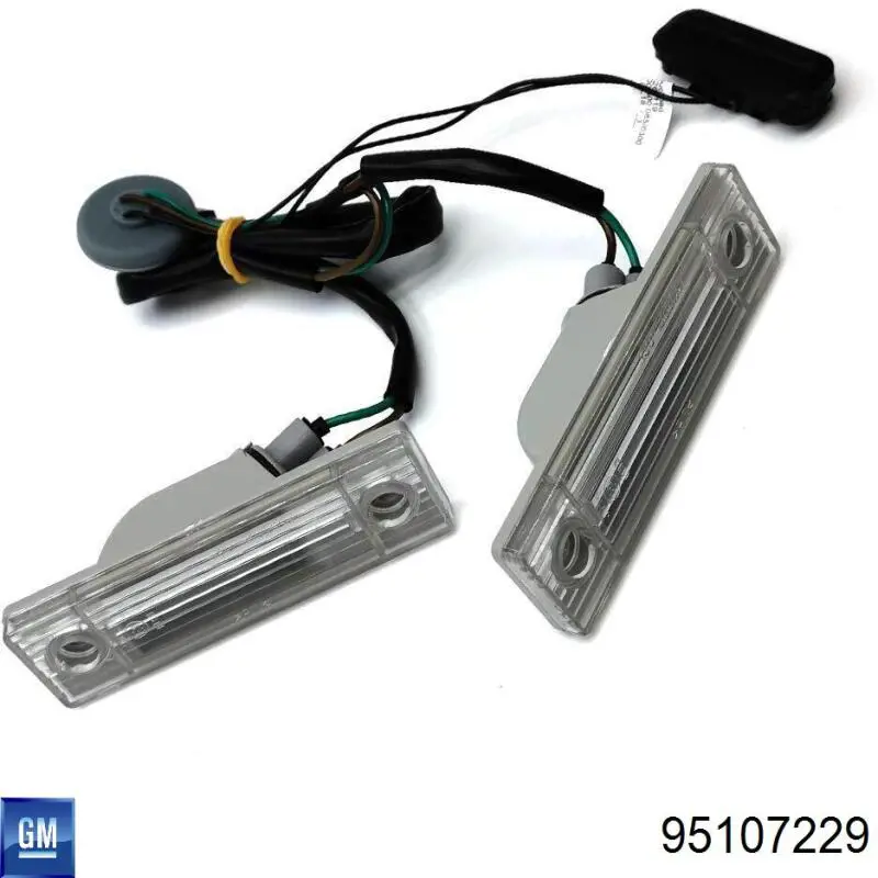 Compre 95107229 General Motors Lanterna da luz de fundo de matrícula traseira