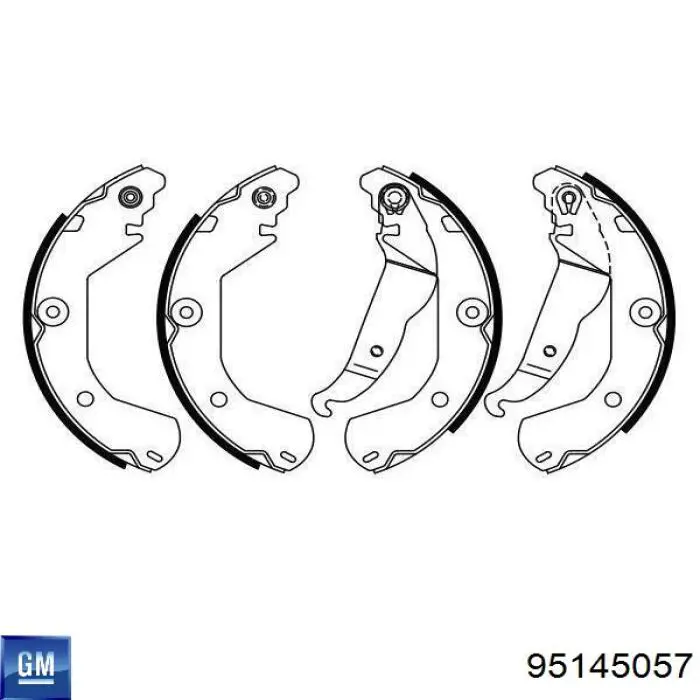Compre 95145057 General Motors Sapatas do freio traseiras de tambor