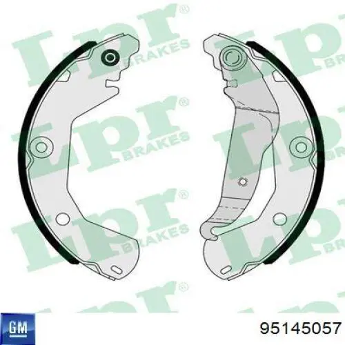 Sapatas do freio traseiras de tambor General Motors 95145057 preço, a partir de 43,66 USD