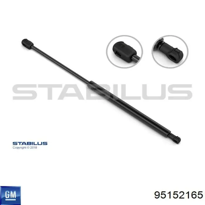 95152165 General Motors Amortecedor de tampa de porta-malas (de 3ª/5ª porta traseira)