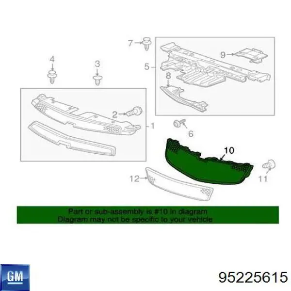 Grelha do radiador General Motors 95225615 preço, a partir de 39,72 USD