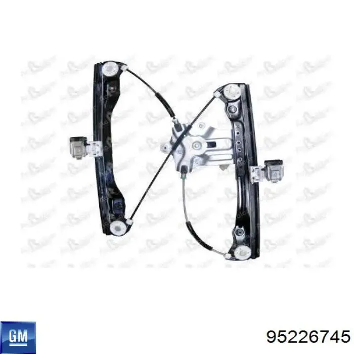 95226745 General Motors Mecanismo de acionamento de vidro da porta dianteira esquerda