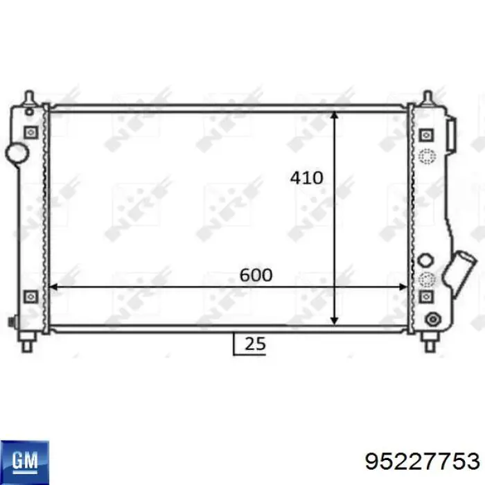 Compre 95227753 General Motors Radiador de esfriamento de motor