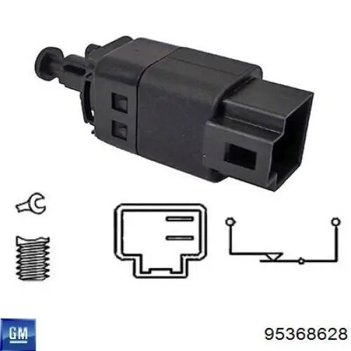 95368628 General Motors Sensor de ativação do sinal de parada