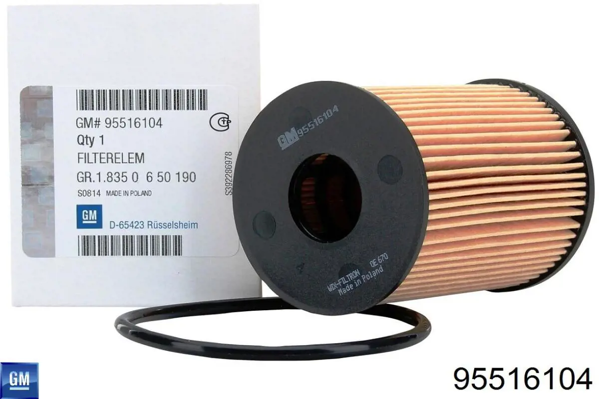 Compre 95516104 General Motors Filtro de óleo