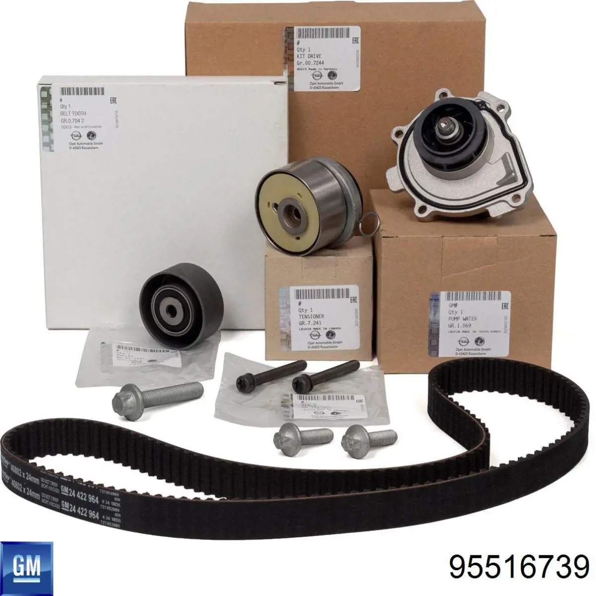 95516739 General Motors Correia do mecanismo de distribuição de gás, kit