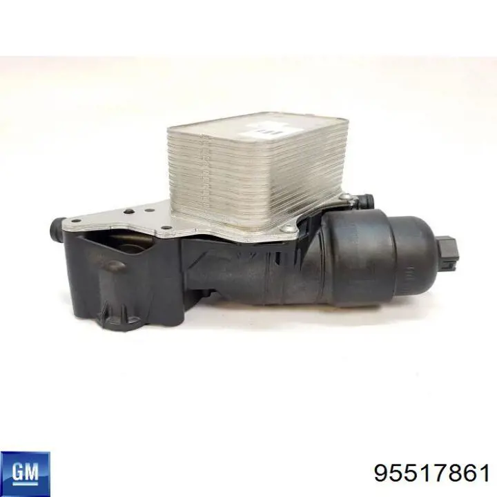 Compre 95517861 Opel Radiador de óleo (frigorífico), debaixo de filtro