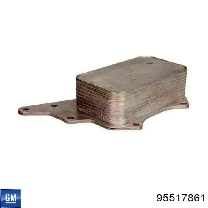 Radiador de óleo (frigorífico), debaixo de filtro 95517861 Opel
