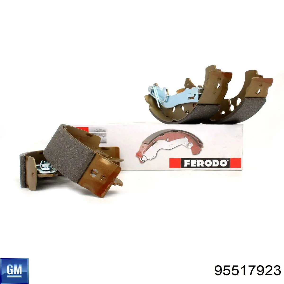 Sapatas do freio traseiras de tambor 95517923 General Motors