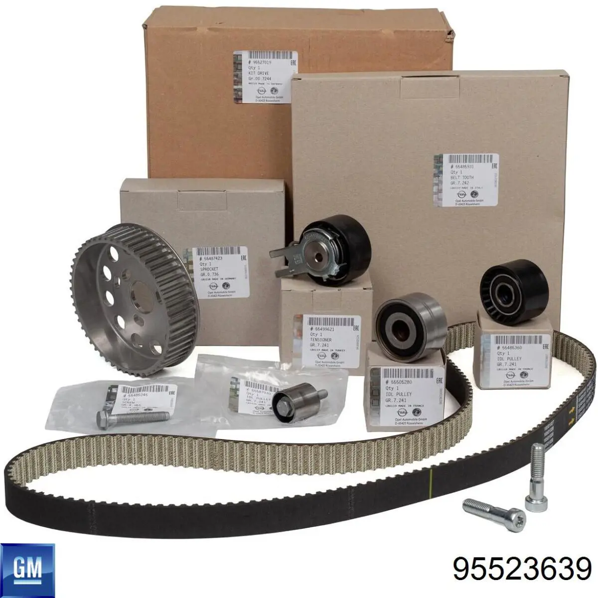 95523639 General Motors Cadeia do mecanismo de distribuição de gás, kit