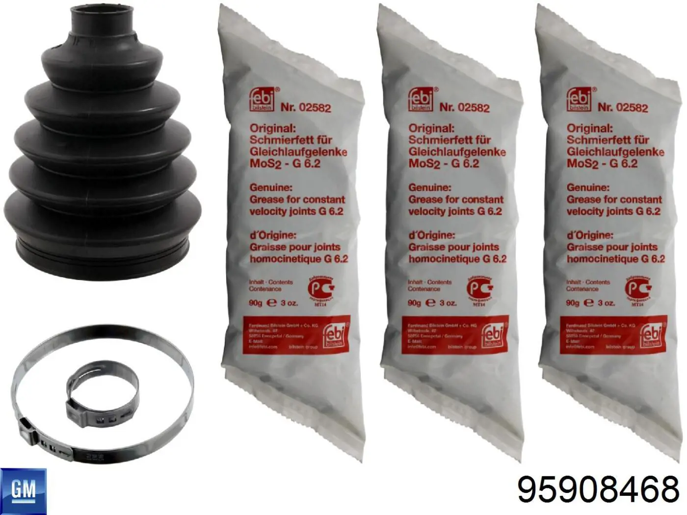 Bota de proteção externa de junta homocinética do semieixo dianteiro General Motors 95908468 preço, a partir de 7,02 USD