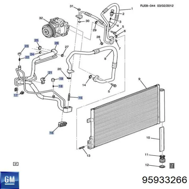  General Motors 95933266 preço, a partir de 57,99 USD