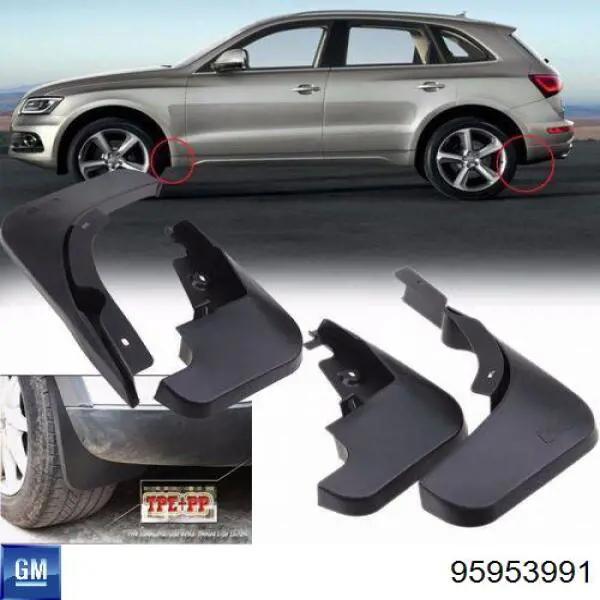 Protetores de lama traseiros, kit para Chevrolet Aveo III T300