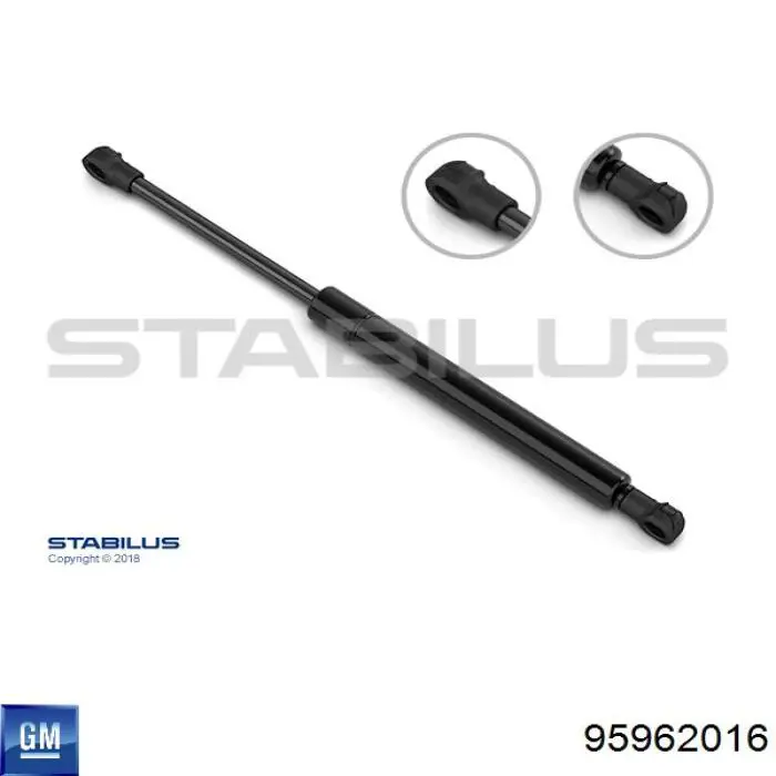 Amortecedor de tampa de porta-malas (de 3ª/5ª porta traseira) General Motors 95962016 preço, a partir de 12,09 USD