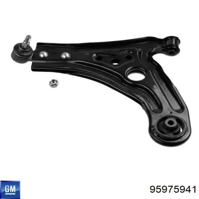 95975941 General Motors Braço oscilante inferior esquerdo de suspensão dianteira