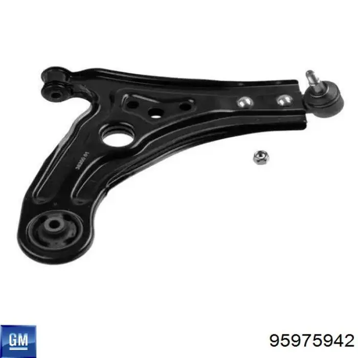 Compre 95975942 General Motors Braço oscilante inferior direito de suspensão dianteira