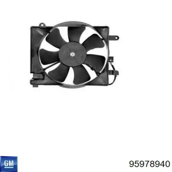 Ventilador elétrico de esfriamento montado (motor + roda de aletas) Chevrolet Spark (Matiz)  M300