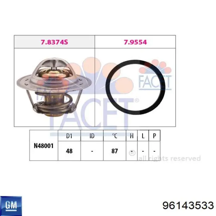 Compre 96143533 General Motors Termostato