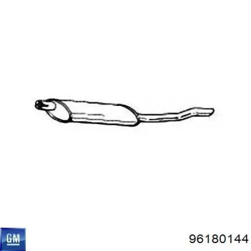 Compre 96180144 General Motors Silenciador, parte traseira