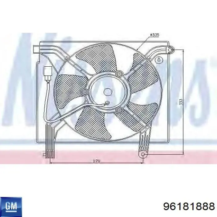 Difusor do radiador de aparelho de ar condicionado, montado com roda de aletas e o motor General Motors 96181888 preço, a partir de 49,37 USD