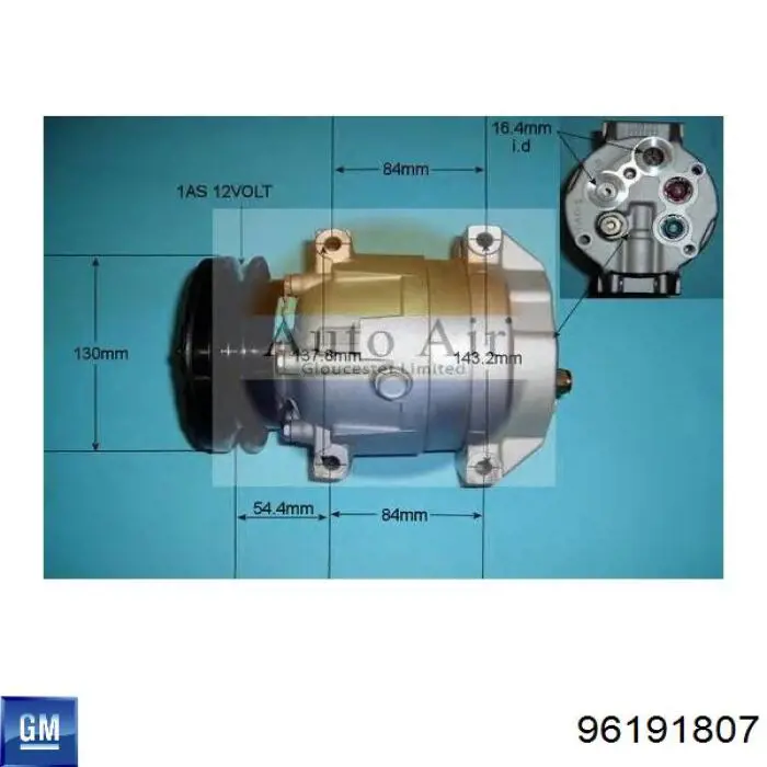 96191807 General Motors Compressor de aparelho de ar condicionado