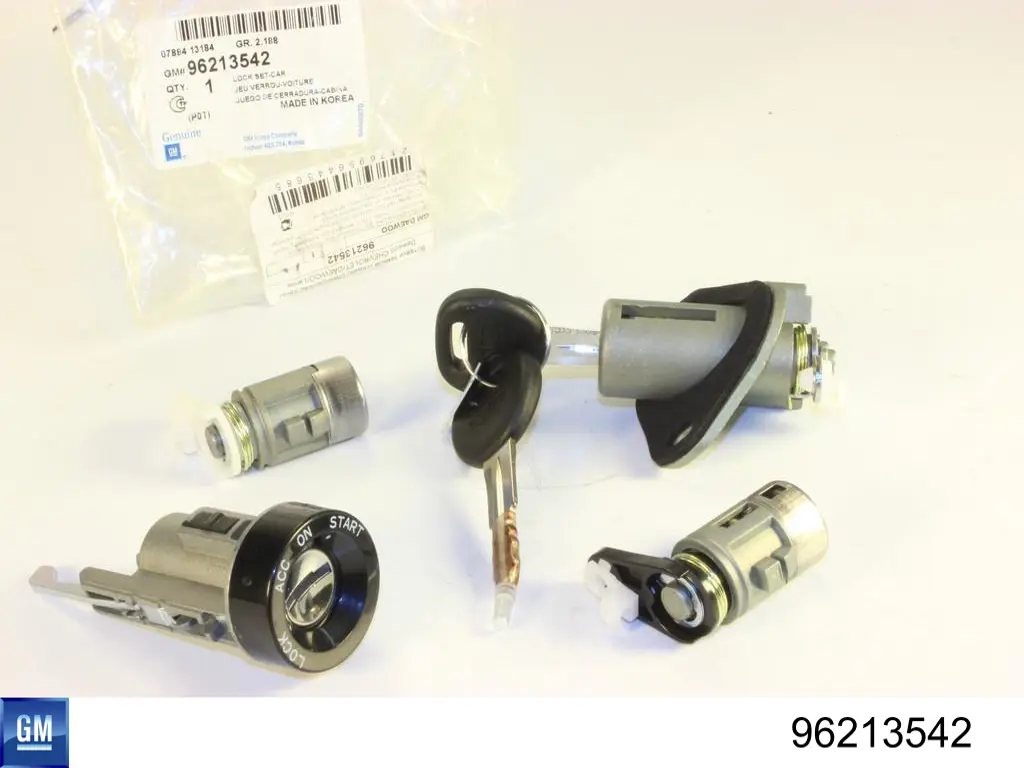 96213542 General Motors Fechadura da porta de encendido com chaves, kit