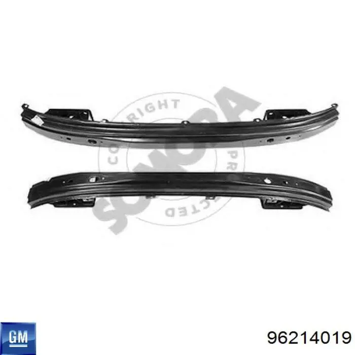 Compre 96214019 General Motors Reforçador do pára-choque dianteiro