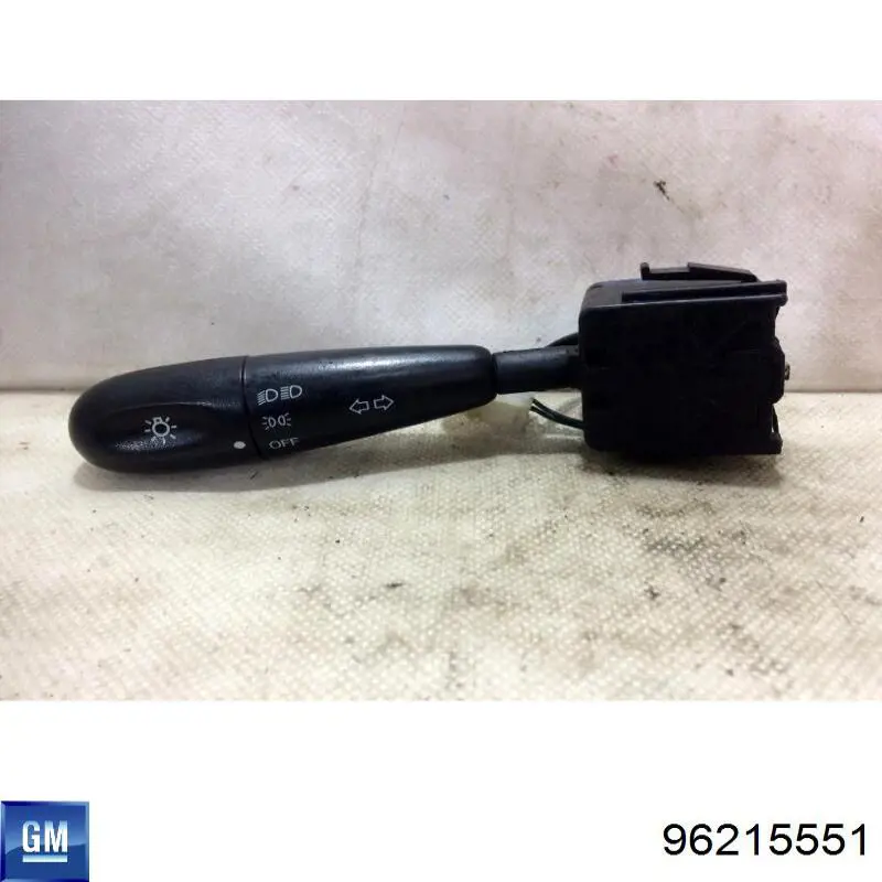 Comutador esquerdo instalado na coluna da direção General Motors 96215551