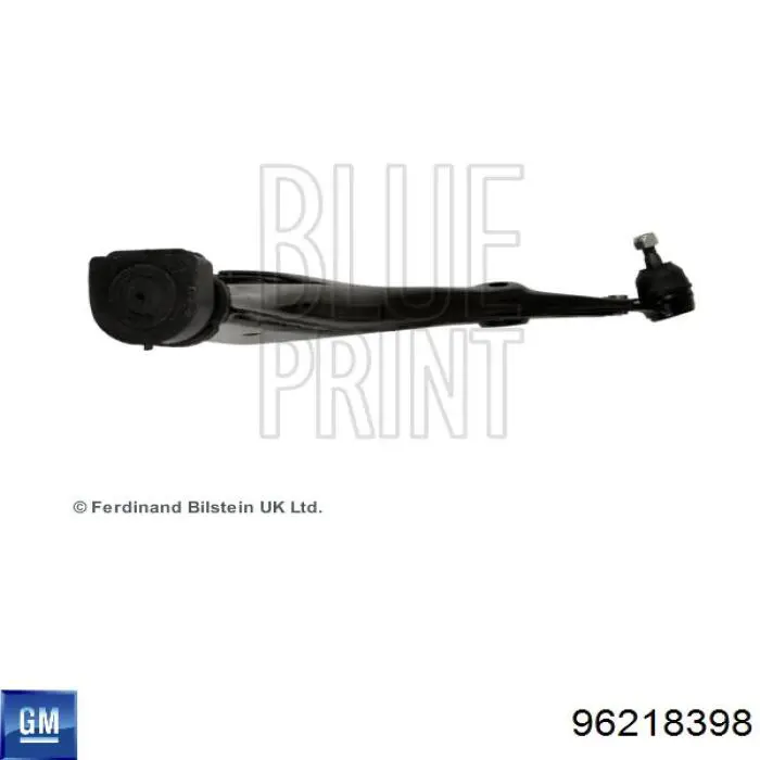 Compre 96218398 General Motors Braço oscilante inferior direito de suspensão dianteira