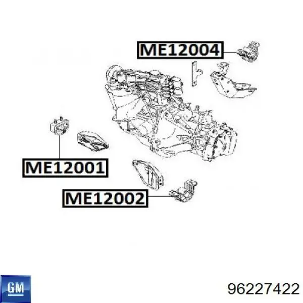 Coxim (suporte) traseiro de motor General Motors 96227422 preço, a partir de 20,08 USD