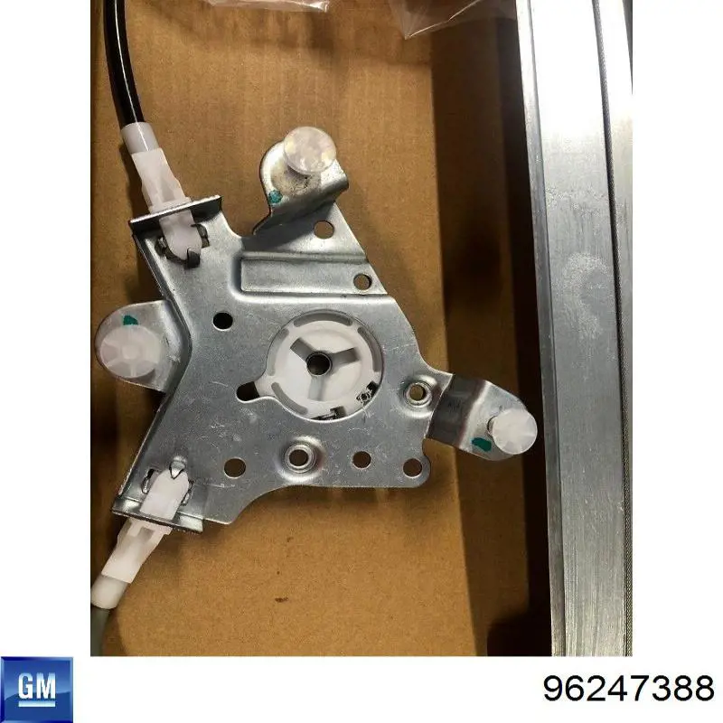 96247388 General Motors Mecanismo de acionamento de vidro da porta dianteira esquerda