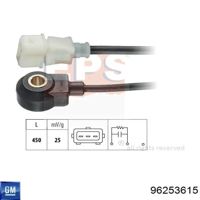 96253615 General Motors Sensor de detonação