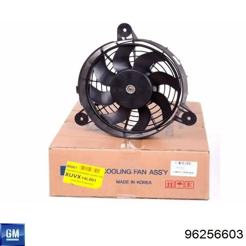 96256603 General Motors Ventilador (roda de aletas) do radiador de aparelho de ar condicionado