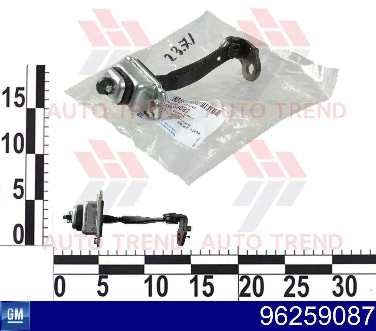 Limitador dianteiro esquerdo de abertura de porta General Motors 96259087 preço, a partir de 14,55 USD
