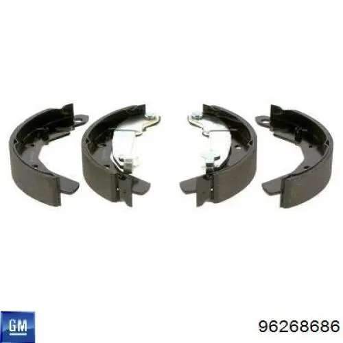 96268686 General Motors Sapatas do freio traseiras de tambor