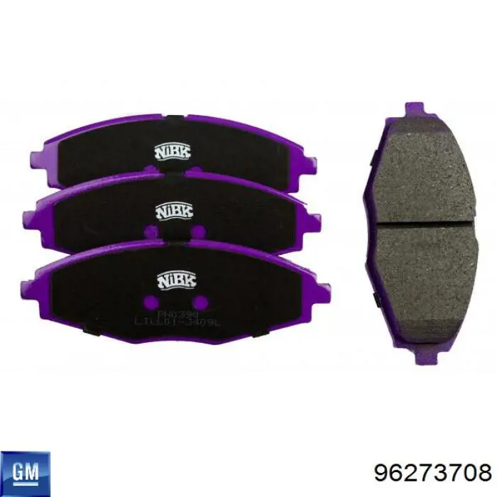 Compre 96273708 General Motors Sapatas do freio dianteiras de disco