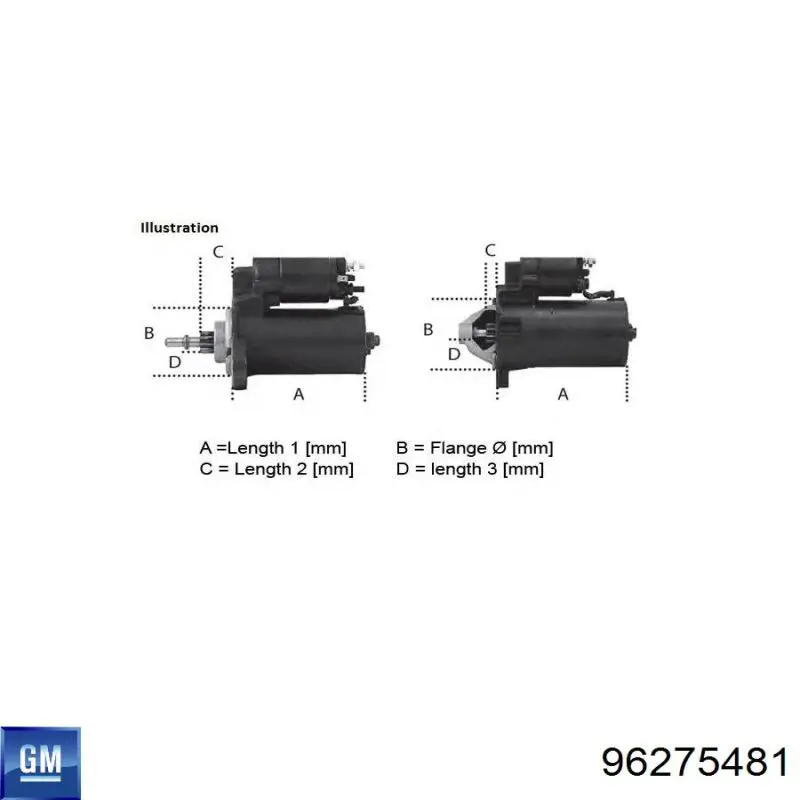 Motor de arranco General Motors 96275481 preço, a partir de 51,08 USD