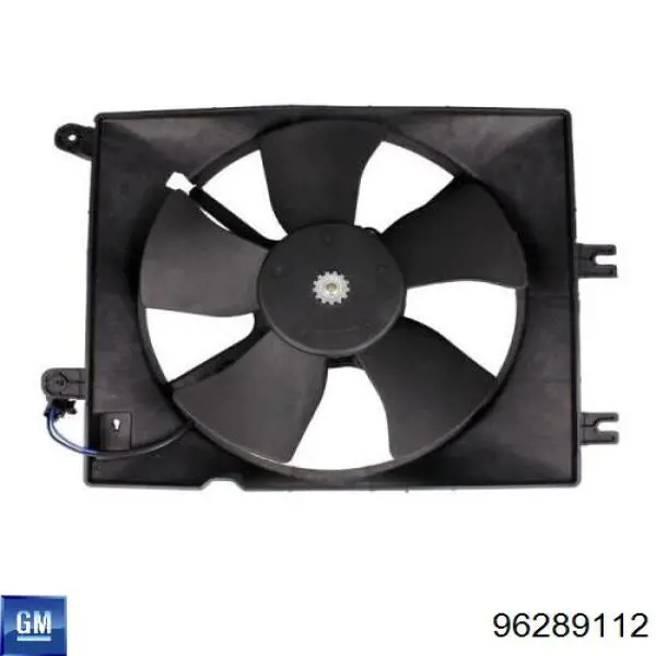 96289112 General Motors Difusor do radiador de aparelho de ar condicionado, montado com roda de aletas e o motor